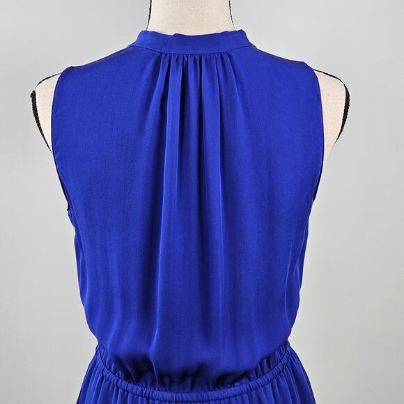 Aritzia Babaton Blue Silk Mini Dress Sleeveless With Pockets | Women's Small - Picture 14 of 16